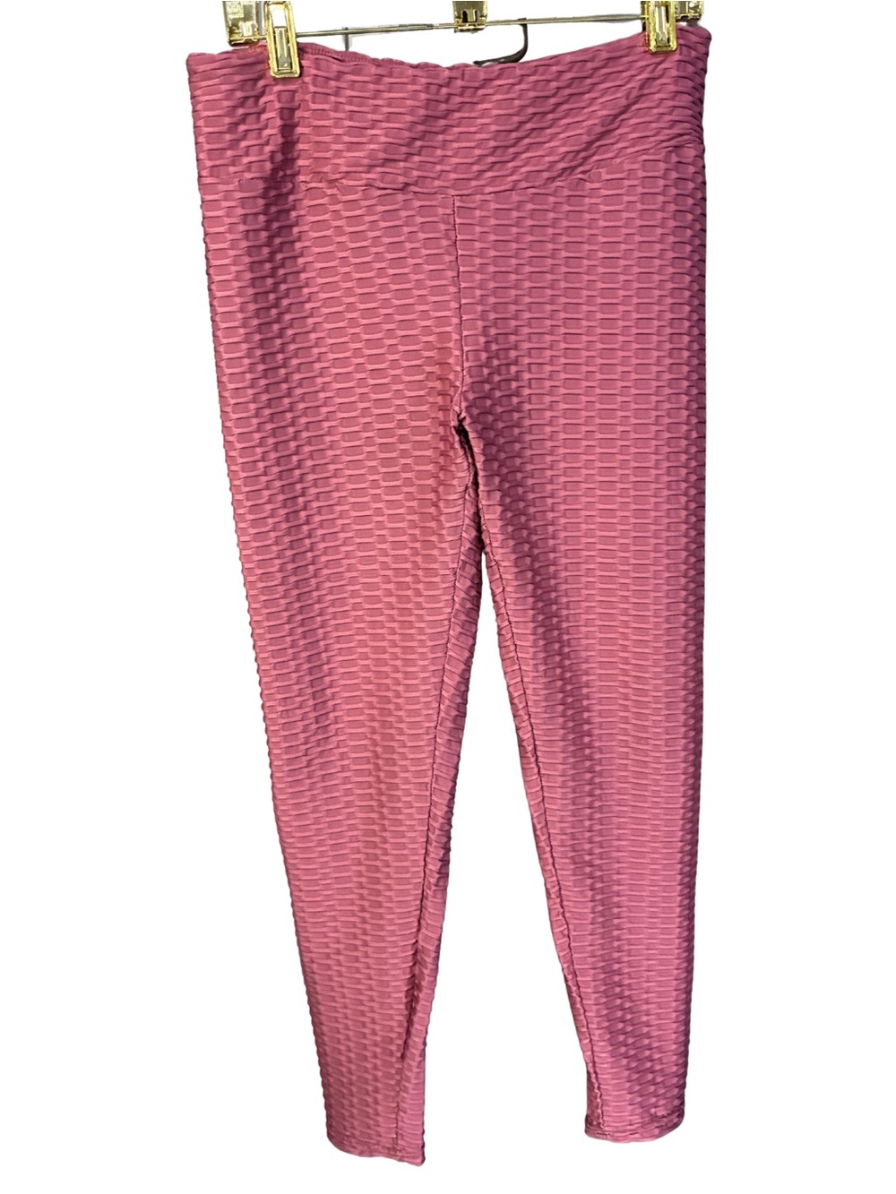 Textured High-Waist Leggings - Dusty Rose